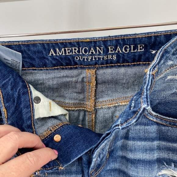American Eagle Distressed button fly Skirt Size 0 - Picture 6 of 6